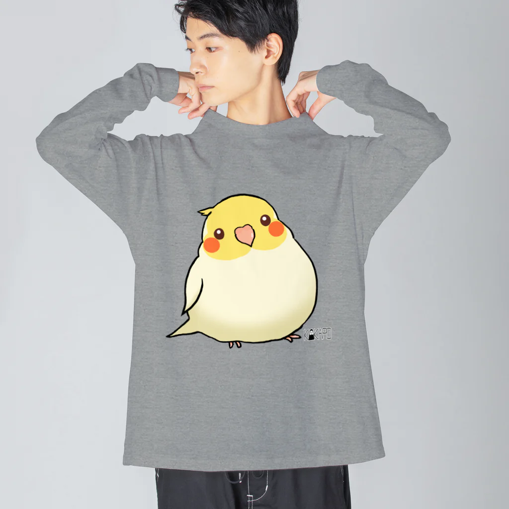 *KAKAPO*の*KAKAPO*のふんわりオカメインコちゃん(るちの) ビッグシルエットロングスリーブTシャツ