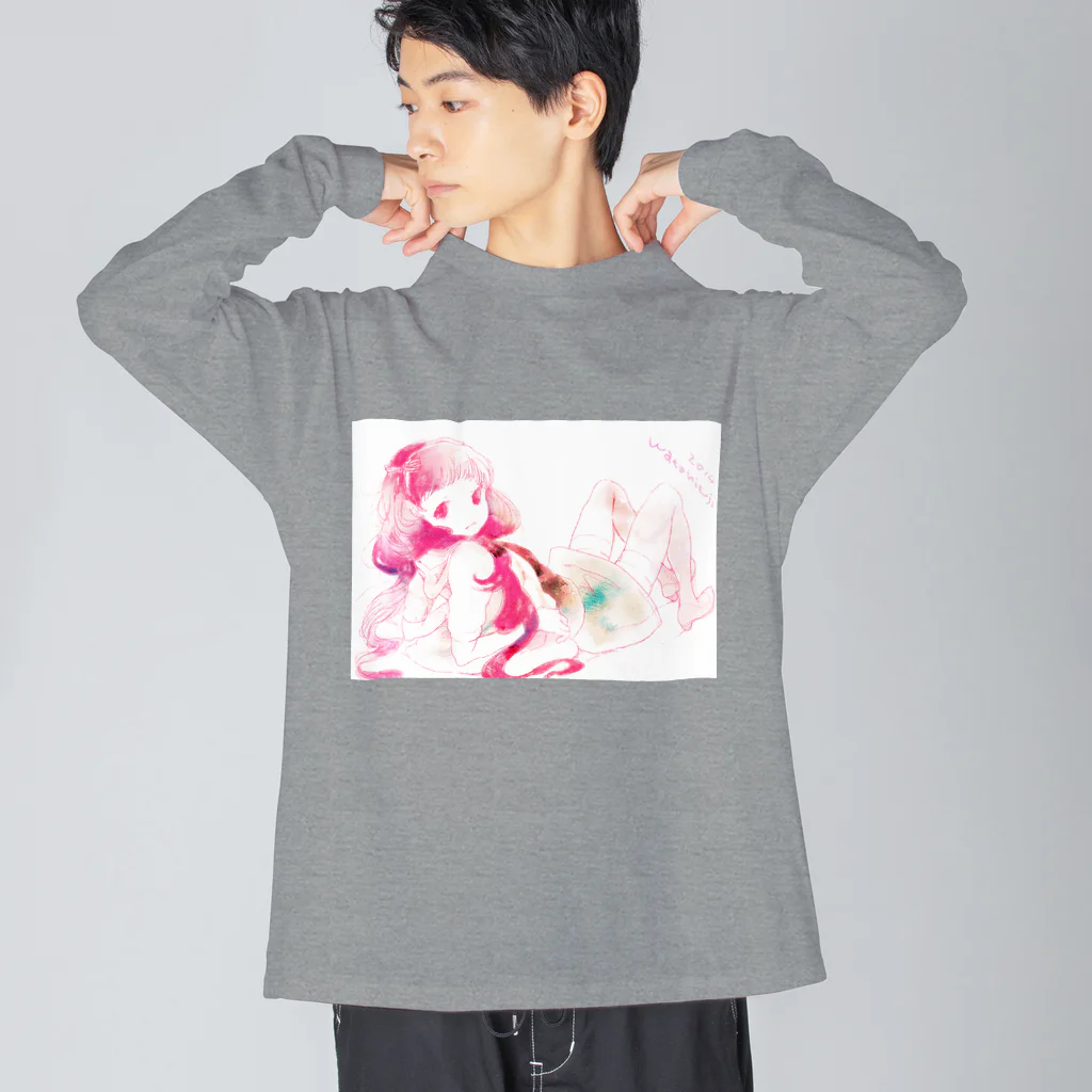 わたひつじの寝ころび Big Long Sleeve T-Shirt