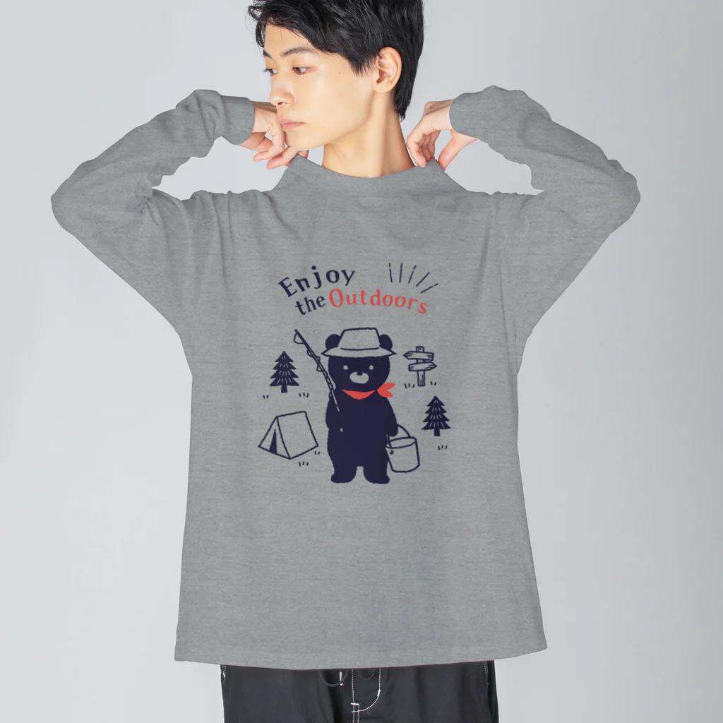 あずき缶のアウトドアベア Big Long Sleeve T-Shirt