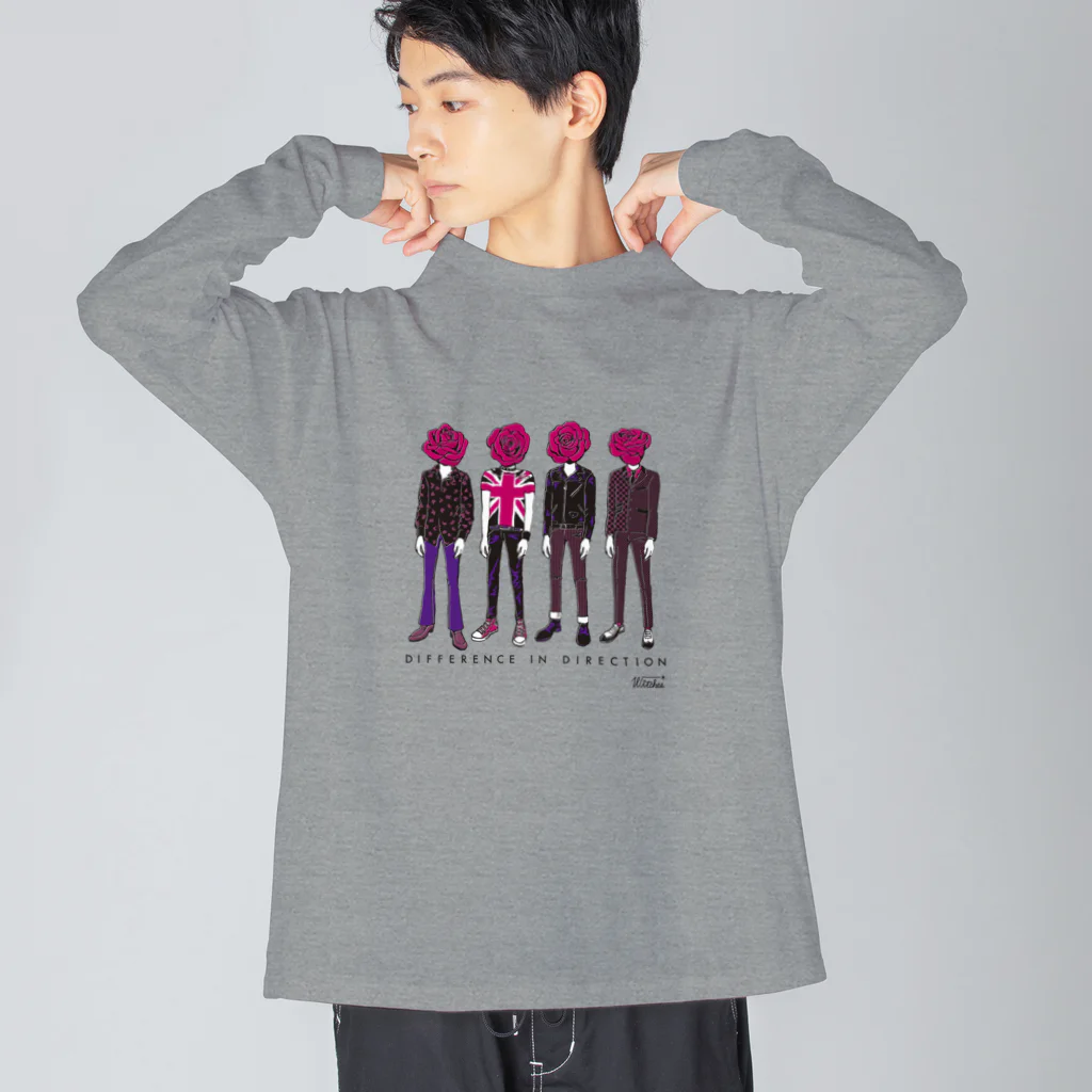 "Witches" Illustrationsの方向性の違い Big Long Sleeve T-Shirt