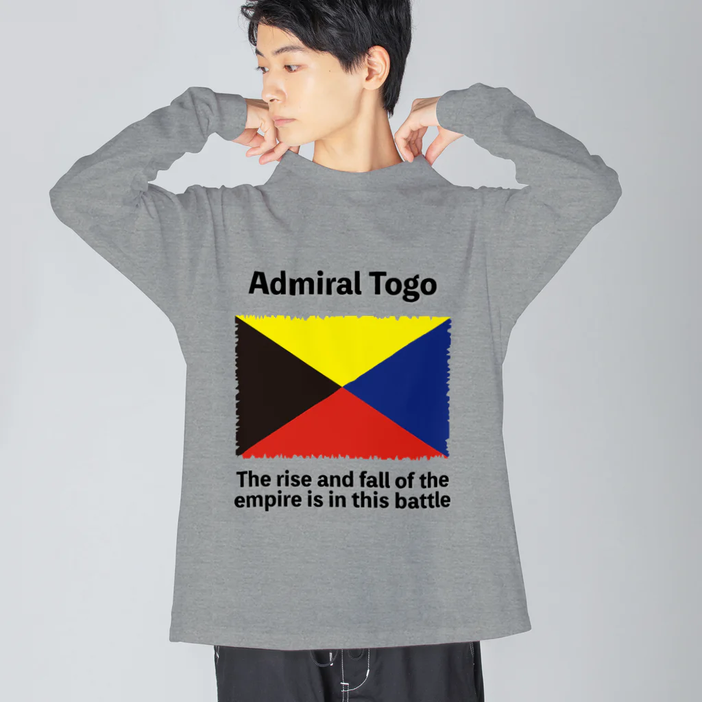 あさやけ洋品店のZ旗 Admiral Togo　 ビッグシルエットロングスリーブTシャツ