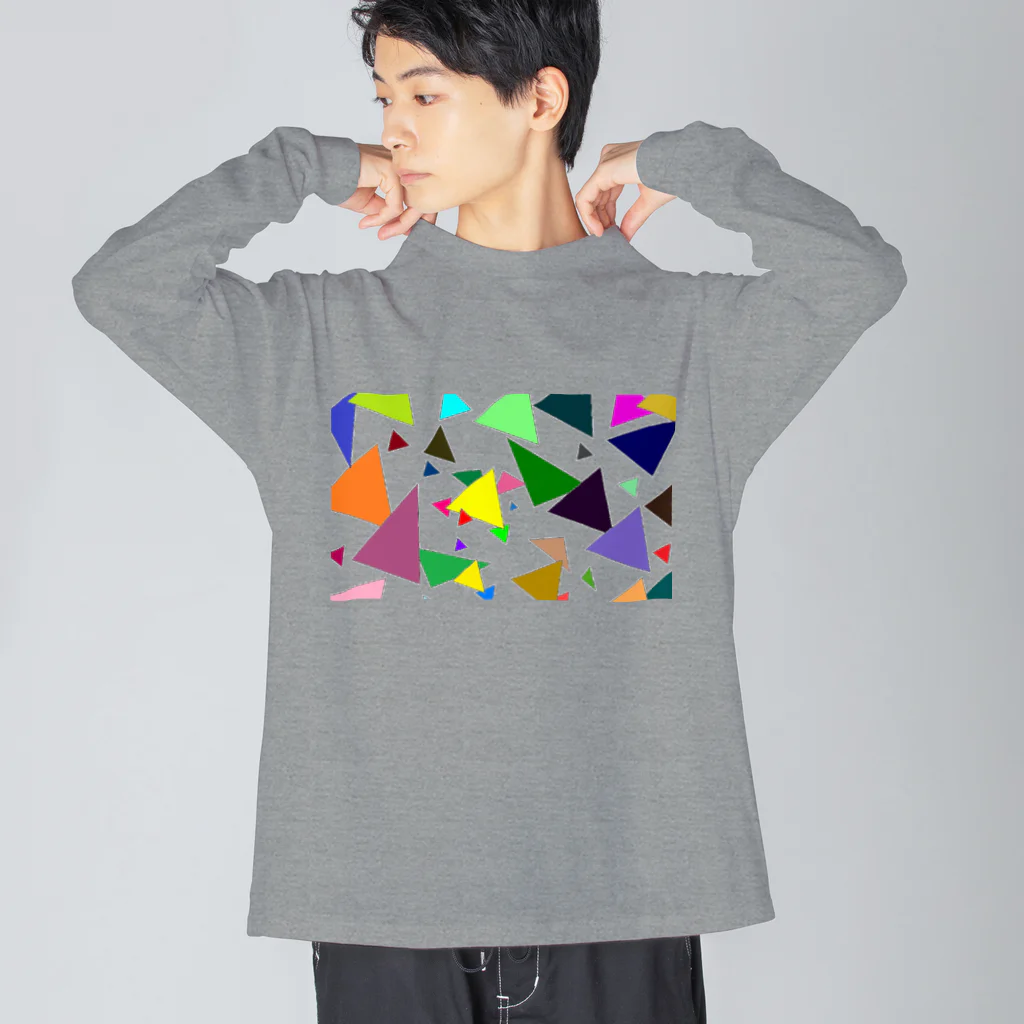 でおきしりぼ子の実験室のTrianglez_ｗ Big Long Sleeve T-Shirt