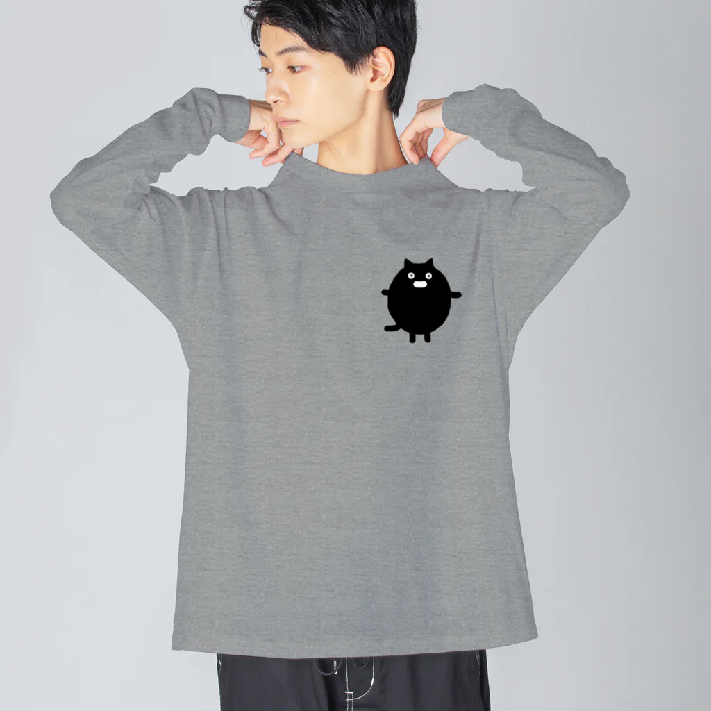 ぺろのおしごとのにゃいちゃん（ひかえめ） Big Long Sleeve T-Shirt