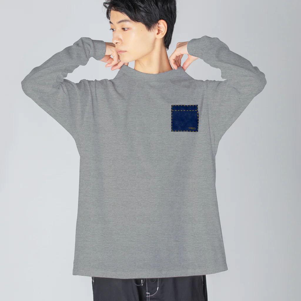 tired.の【デニム】フェイクポケットtired. Big Long Sleeve T-Shirt