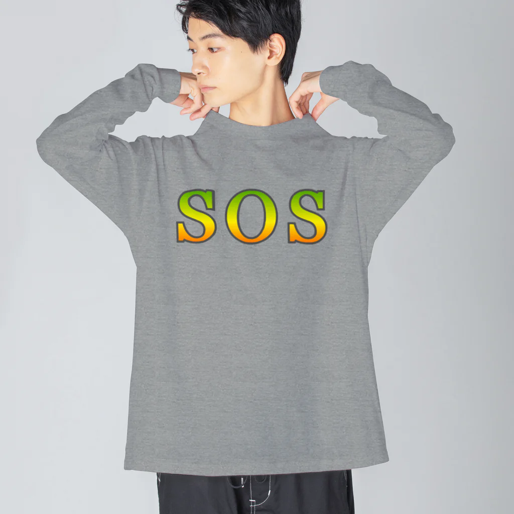 ムエックネのSOS ビッグシルエットロングスリーブTシャツ