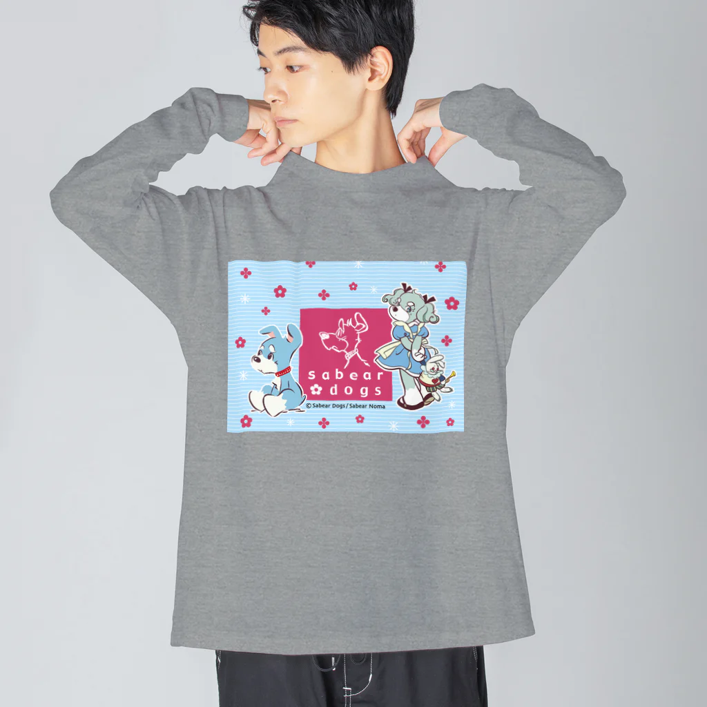 obosa_DENS/SABEAR_shop ＠SUZURIのsabear dogs キービジュアル_ウエア Big Long Sleeve T-Shirt