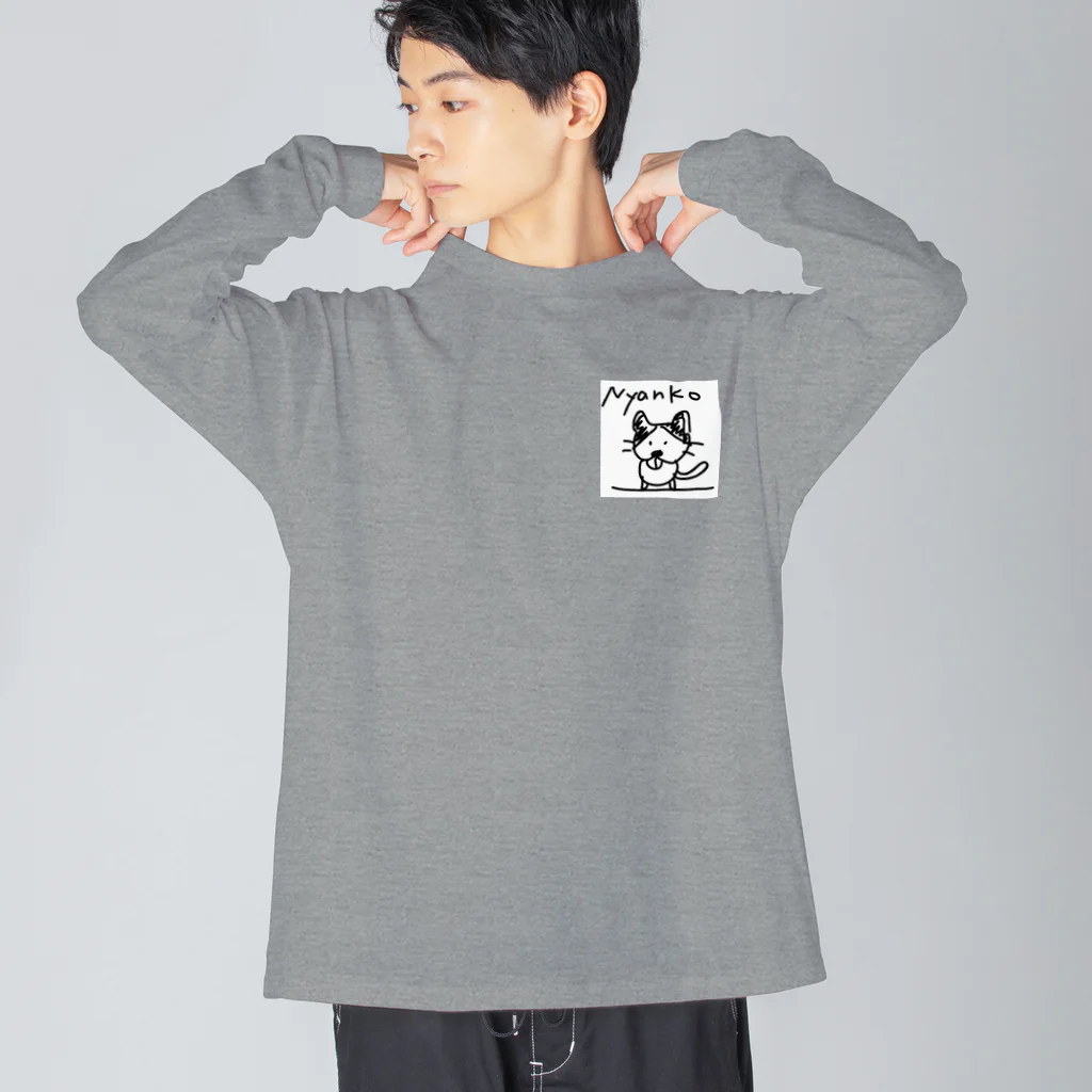 ペコりんショップのにゃんこ Big Long Sleeve T-Shirt