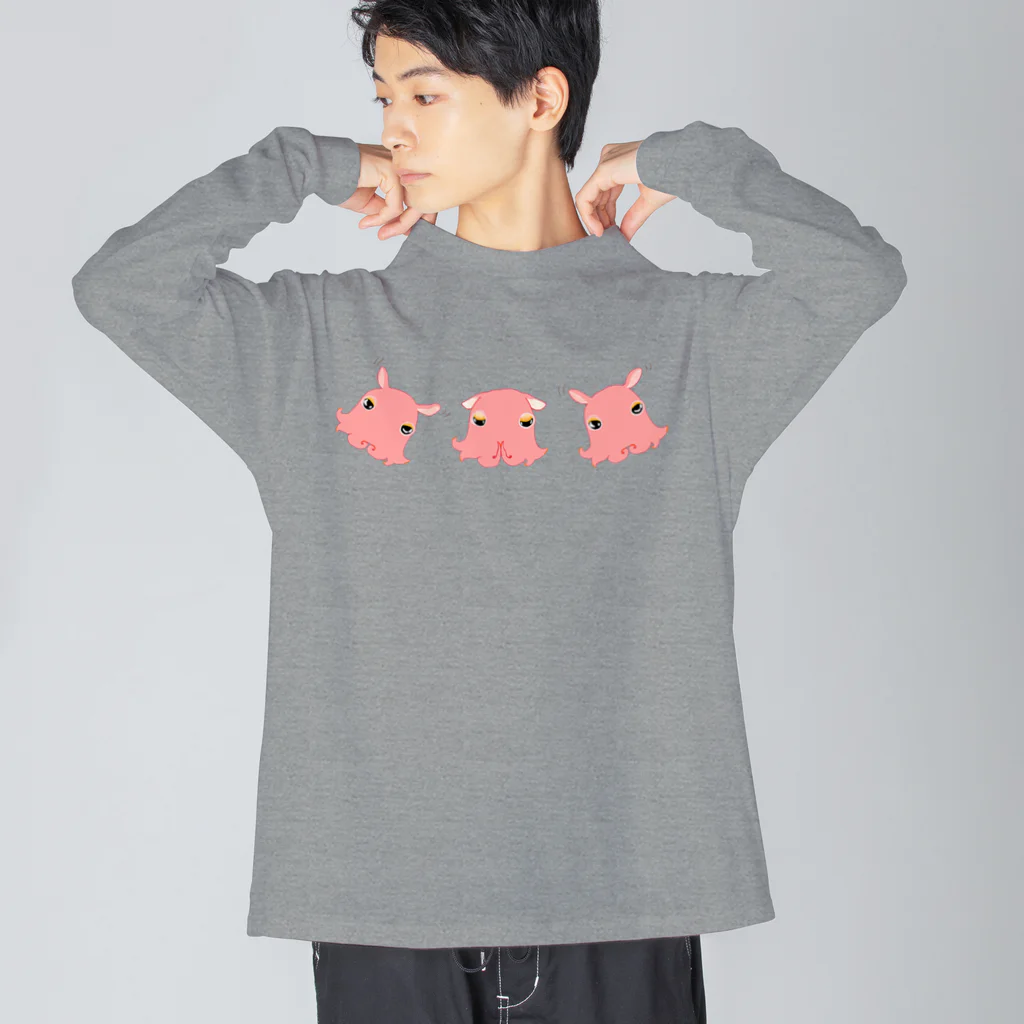 LalaHangeulの3匹のメンダコさん Big Long Sleeve T-Shirt