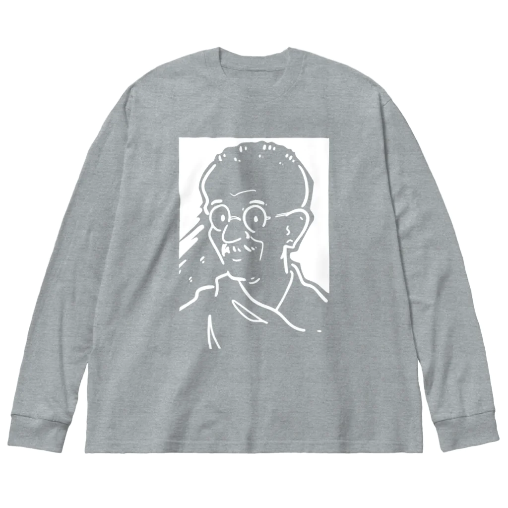 山形屋米店のマハトマ・ガンディー(Mahatma Gandhi) Big Long Sleeve T-Shirt