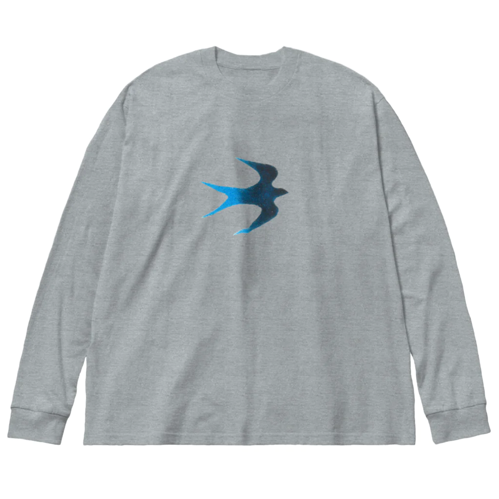 ツバメ堂の青い鳥 ビッグシルエットロングスリーブTシャツ