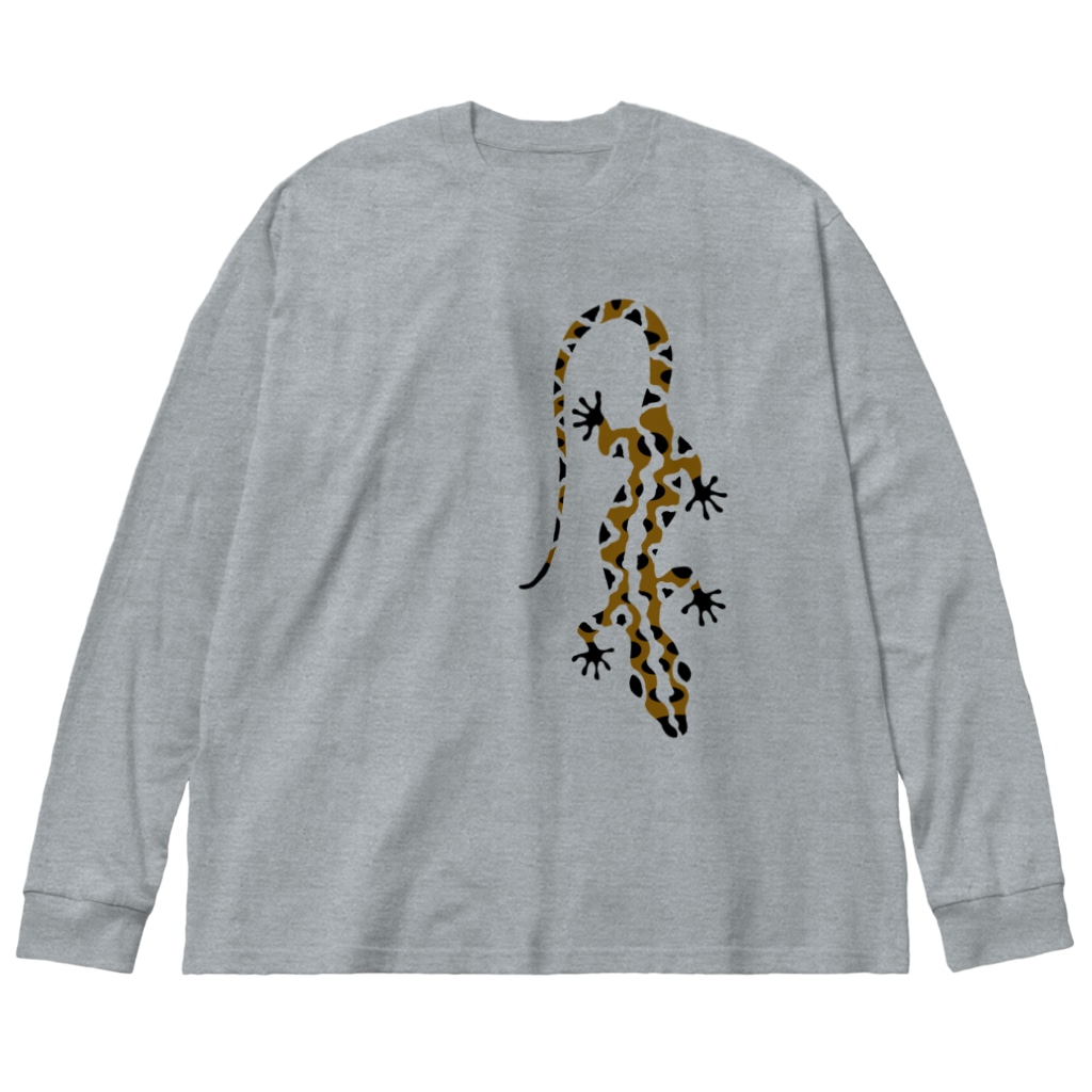 ツバメ堂の茶色のトカゲ Big Long Sleeve T-Shirt