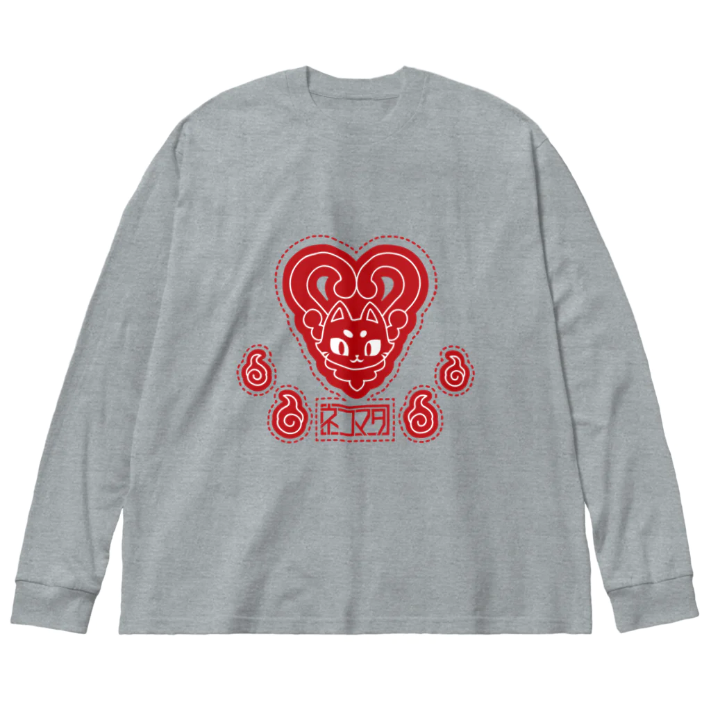 トンガリゴートの猫又ロゴ Big Long Sleeve T-Shirt