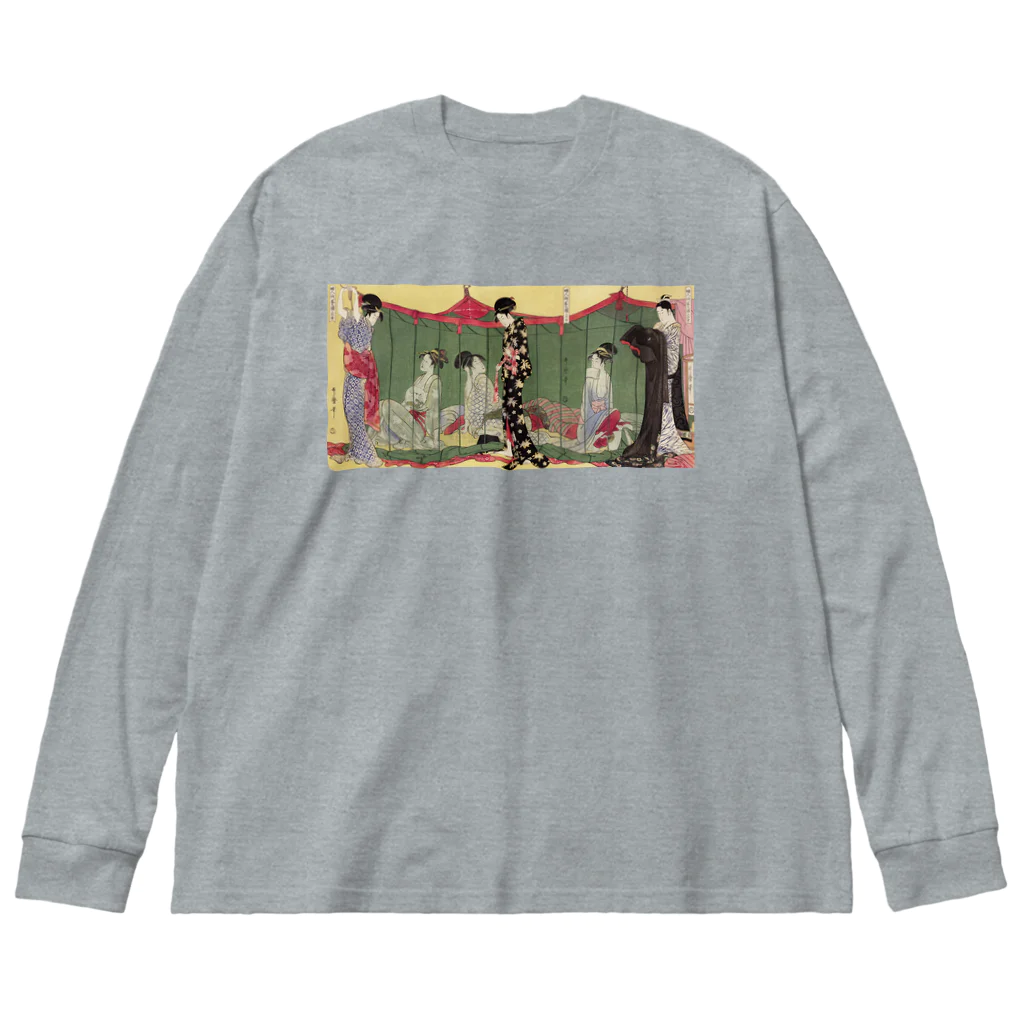 寿めでたや(ukiyoe)の日本画　浮世絵　喜多川歌麿_婦人泊り客の図 Big Long Sleeve T-Shirt