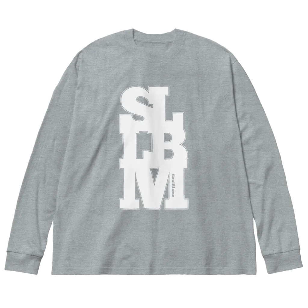 SOULBLAMEのBIG BLOCK SLBLM IN GRAY ビッグシルエットロングスリーブTシャツ