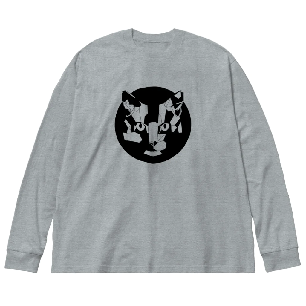 Fontaのジオメトリック猫 ビッグシルエットロングスリーブTシャツ