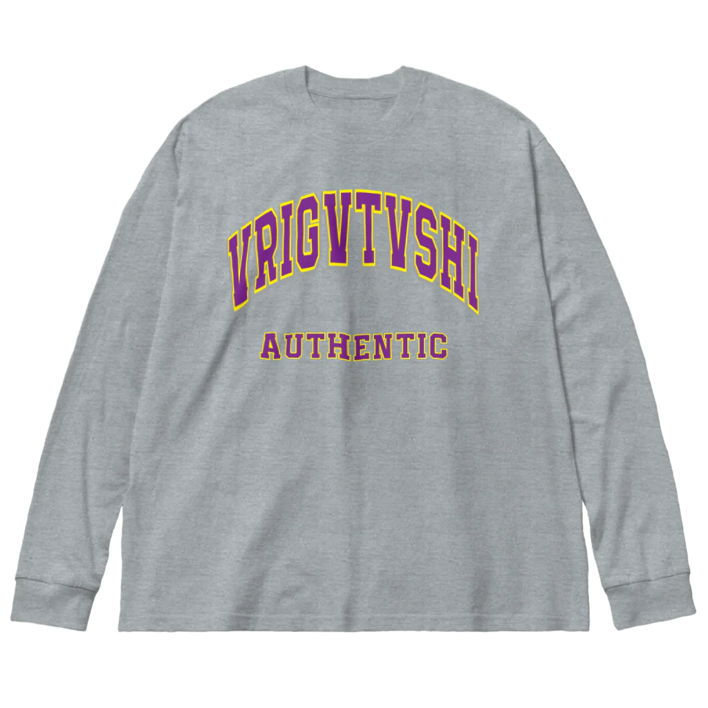 VRIGVTVSHI のOLD SCHOOL"AUTHENTIC" GRAY Big Long Sleeve T-Shirt