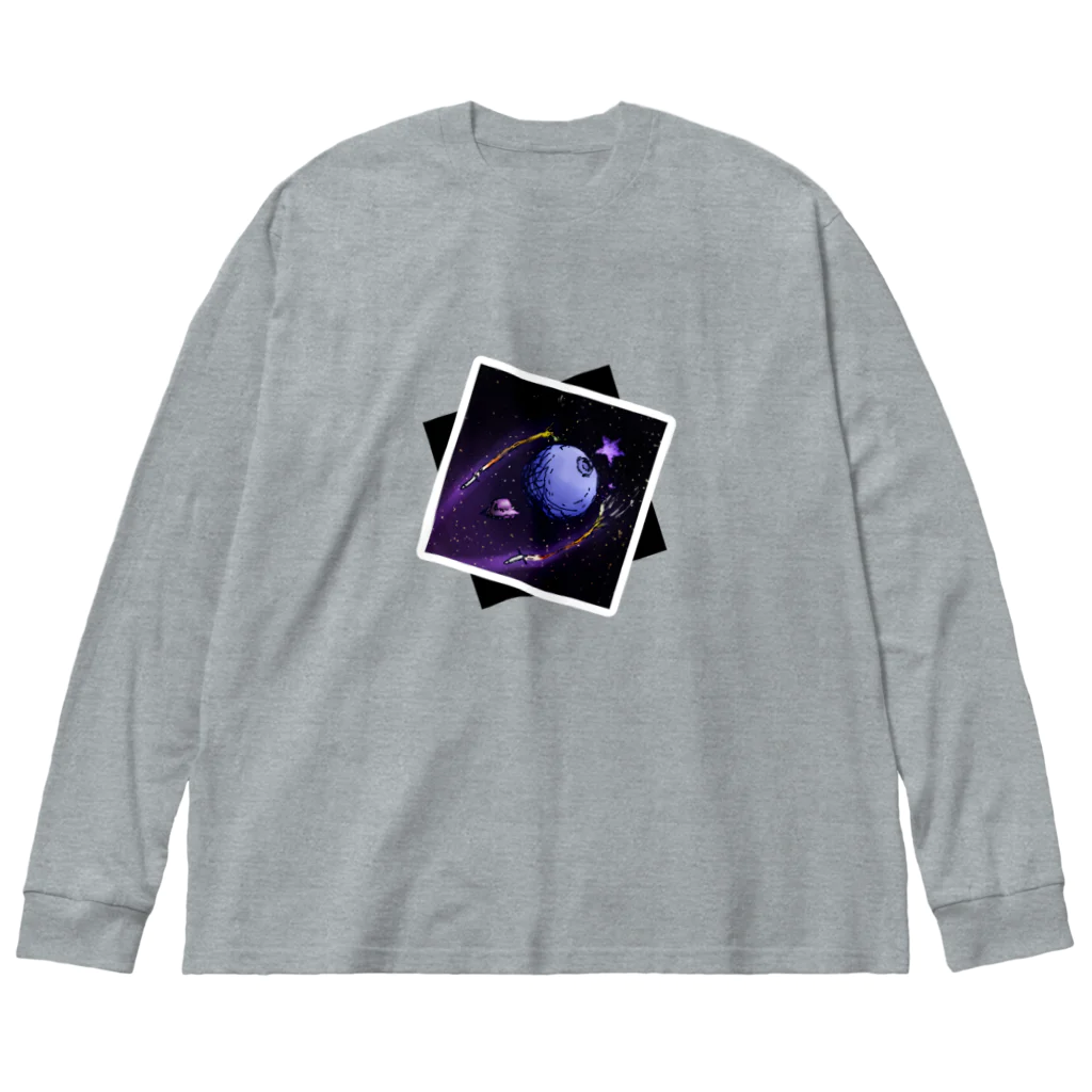 幻覚の宇宙の瞳 ビッグシルエットロングスリーブTシャツ