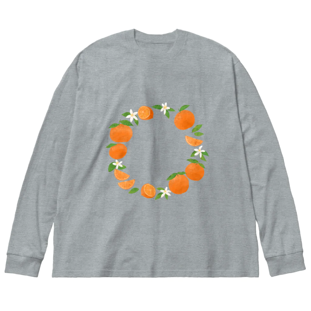 tateshima(たてしま)のオレンジの輪っか Big Long Sleeve T-Shirt