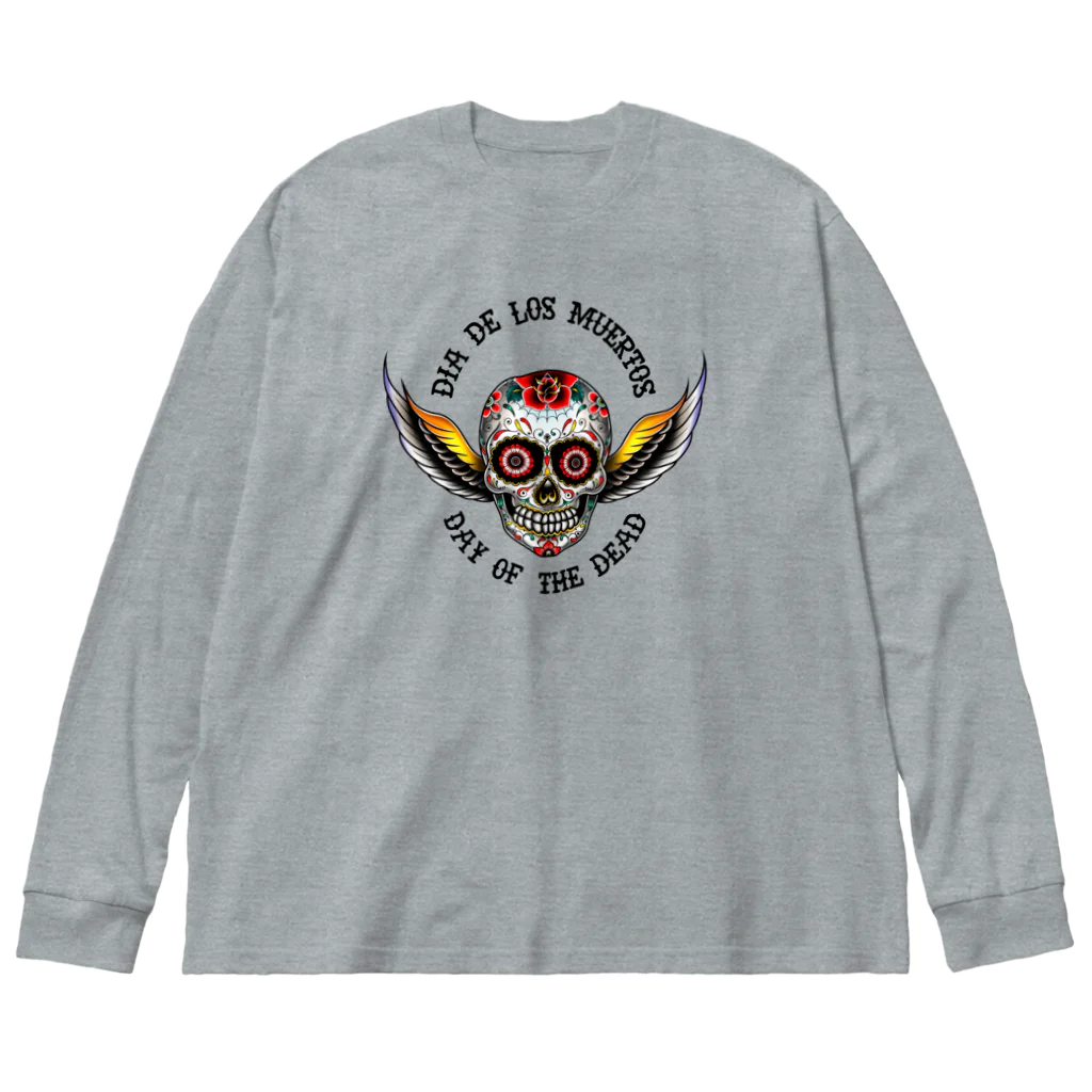 Demon Lord 9 tailsの『Dia De Los Muertos🌹』 ビッグシルエットロングスリーブTシャツ