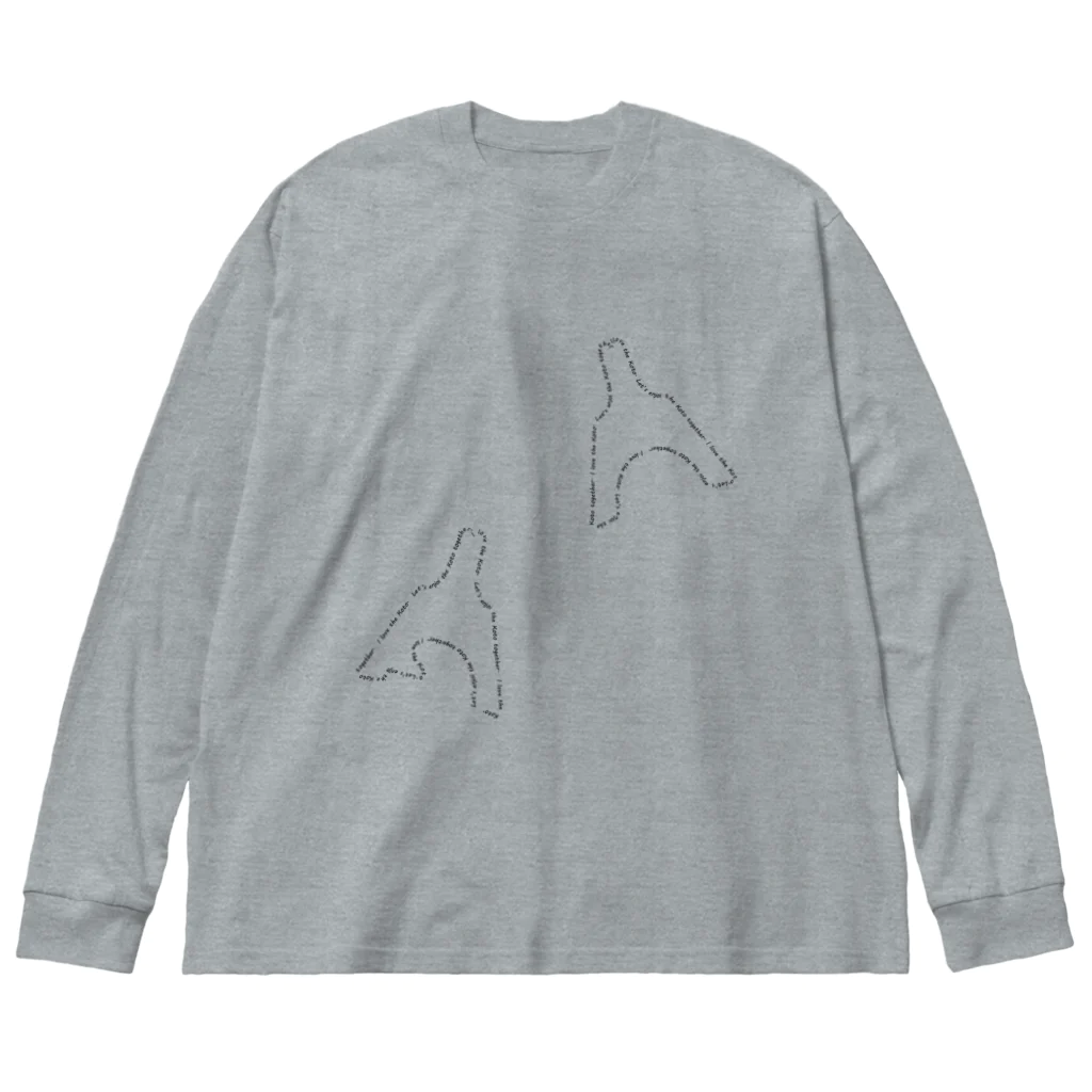 tsubomiのモジモジコトジしろと文字 Big Long Sleeve T-Shirt