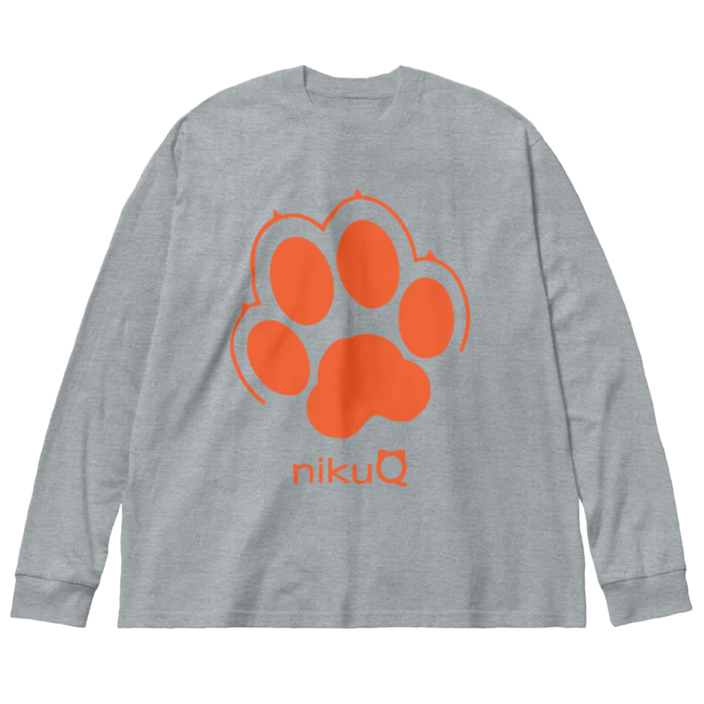 WebArtsの肉球をモチーフにしたオリジナルブランド「nikuQ」（犬タイプ）です ビッグシルエットロングスリーブTシャツ