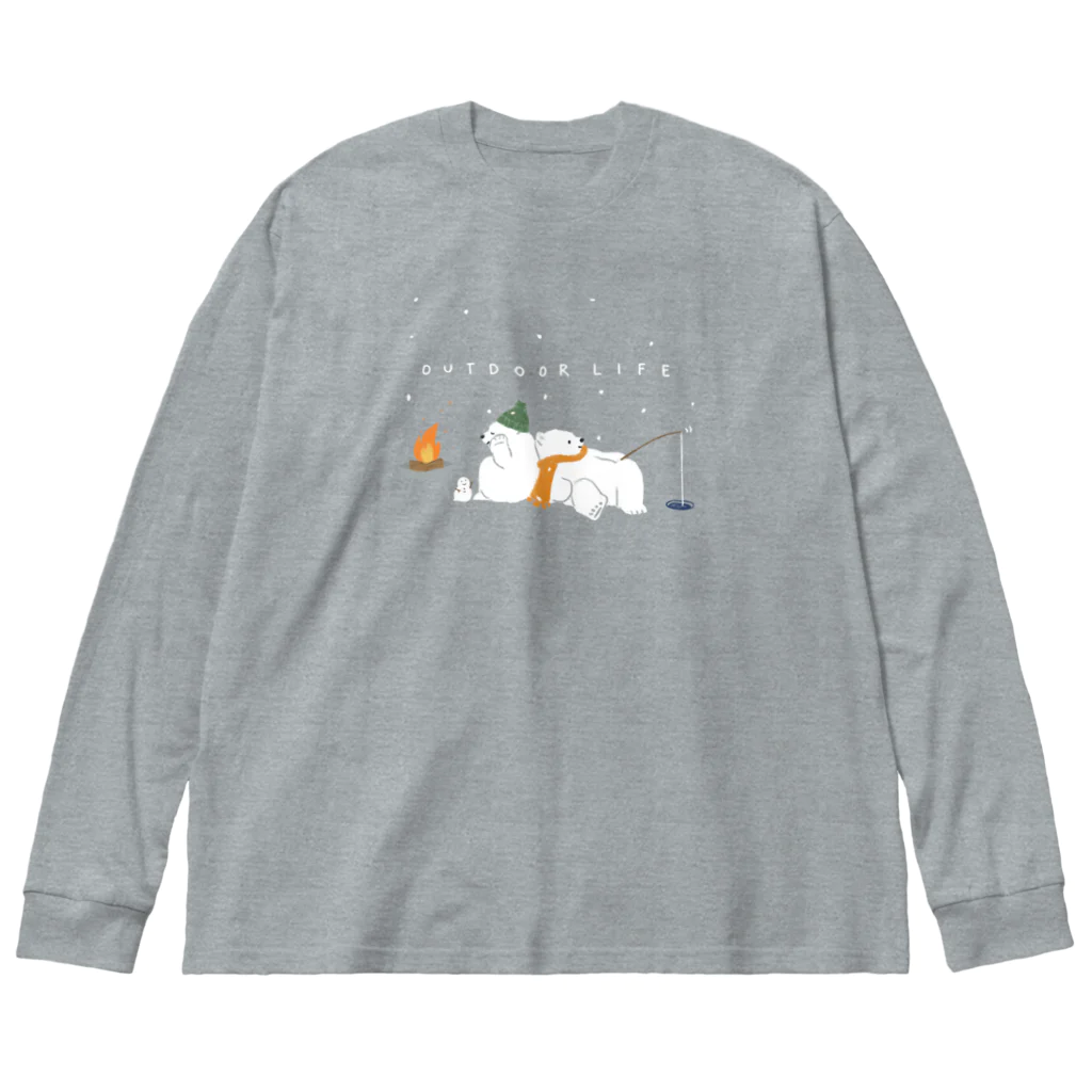 kiki25のアウトドアライフを満喫する白くま(冬) Big Long Sleeve T-Shirt