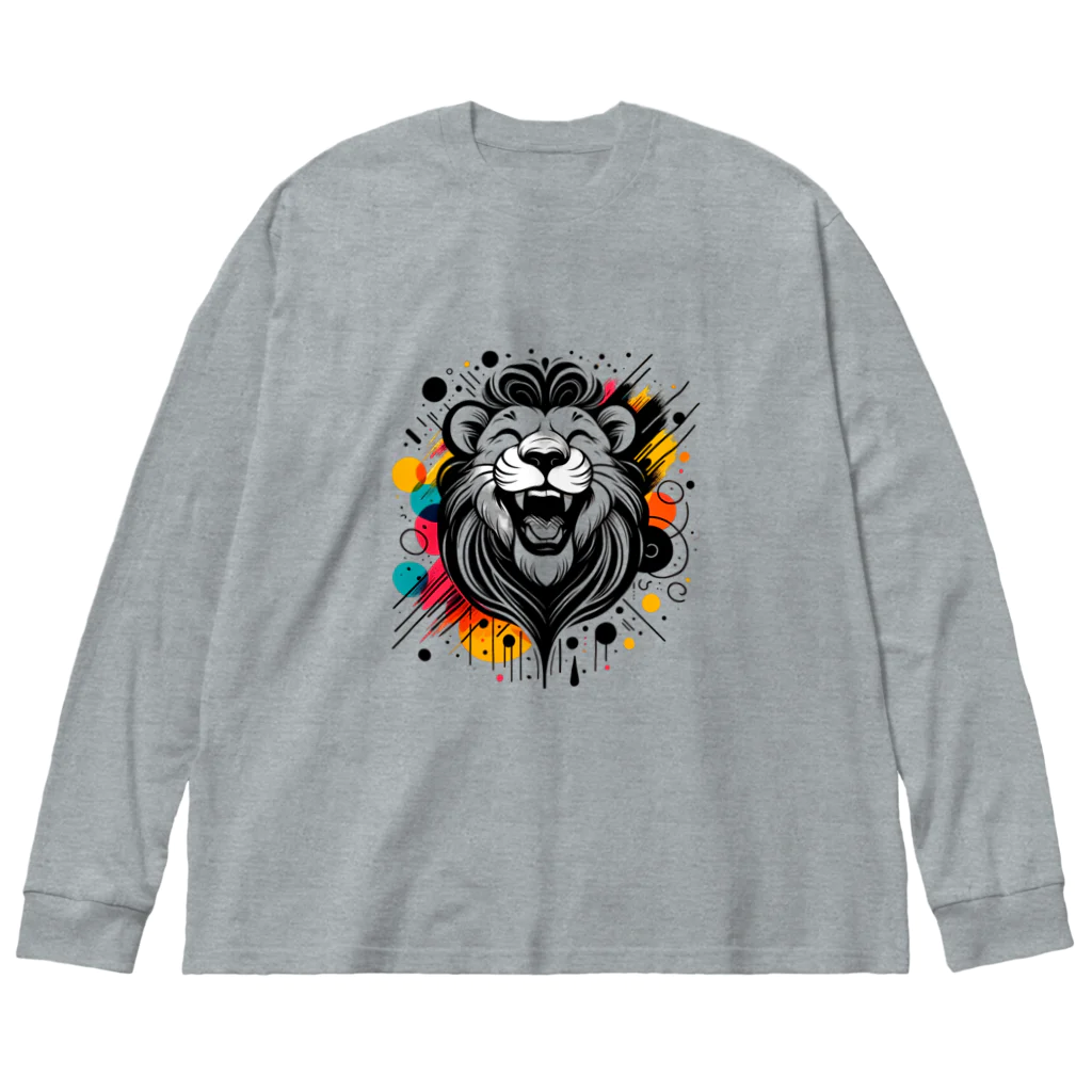 リトルスター・クローゼットの#laughing animal art Big Long Sleeve T-Shirt