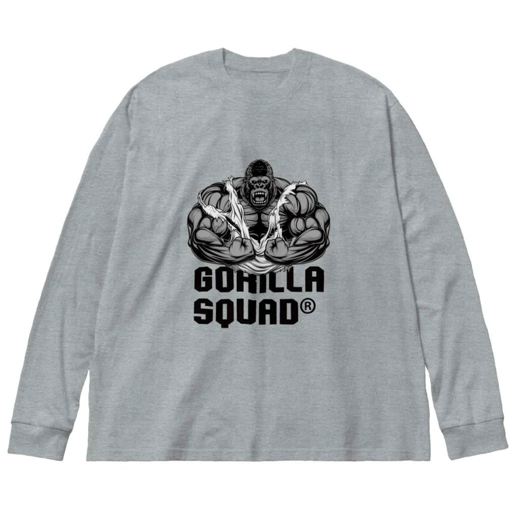 GORILLA SQUAD 公式ノベルティショップのアングリーゴリラビルダー/ロゴ黒 Big Long Sleeve T-Shirt