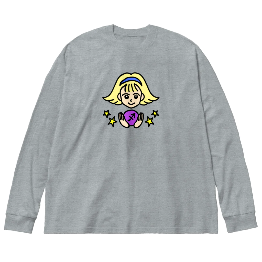 Yukarinaの星座ショップのいて座♐ ビッグシルエットロングスリーブTシャツ