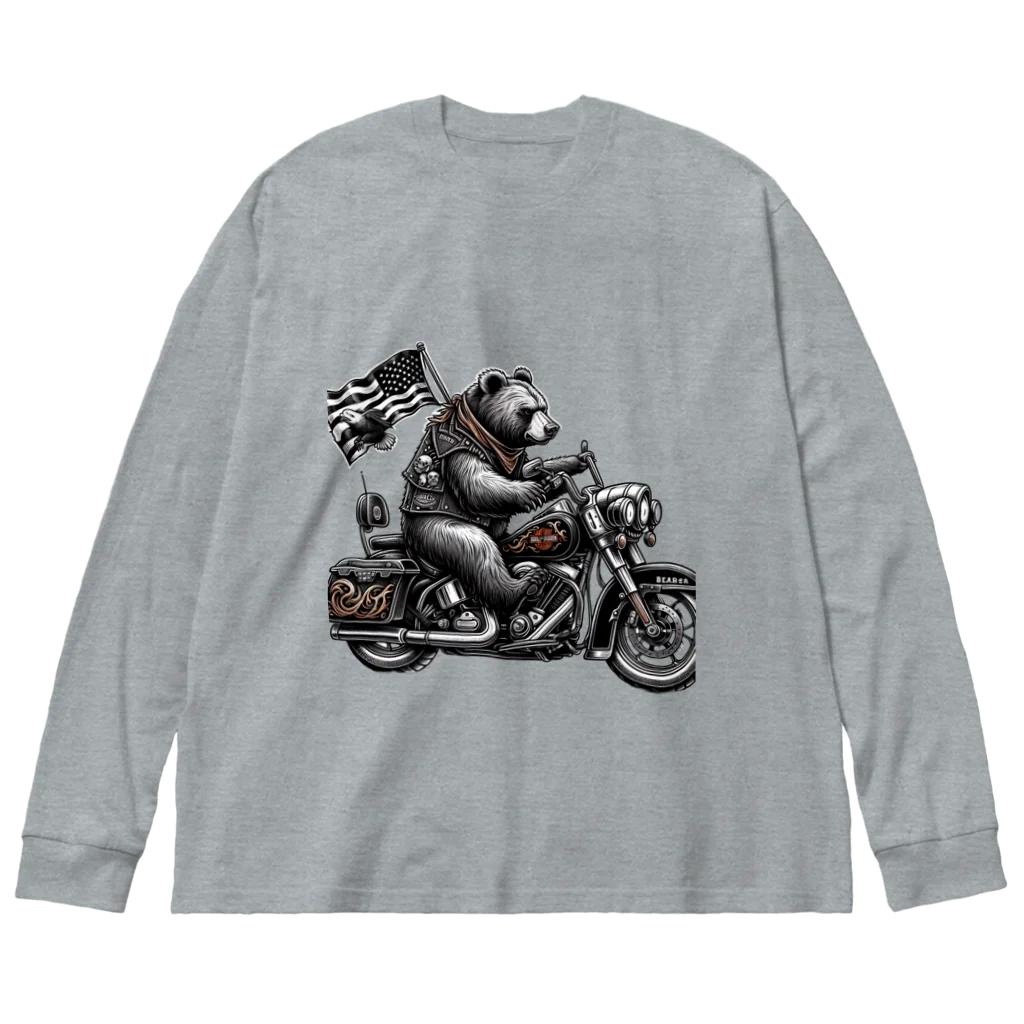 ブルーアイズのハーレーベア Big Long Sleeve T-Shirt