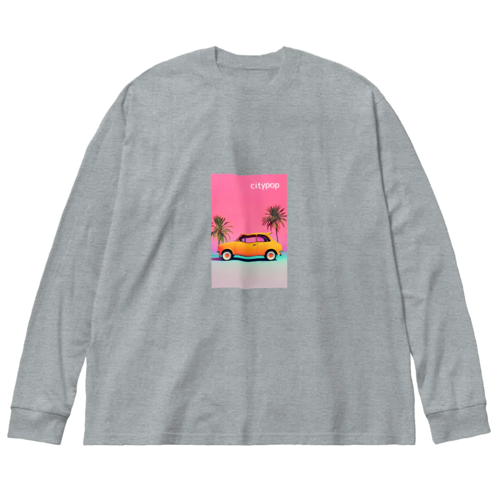 80s_popの80s CityPop No.19 ビッグシルエットロングスリーブTシャツ