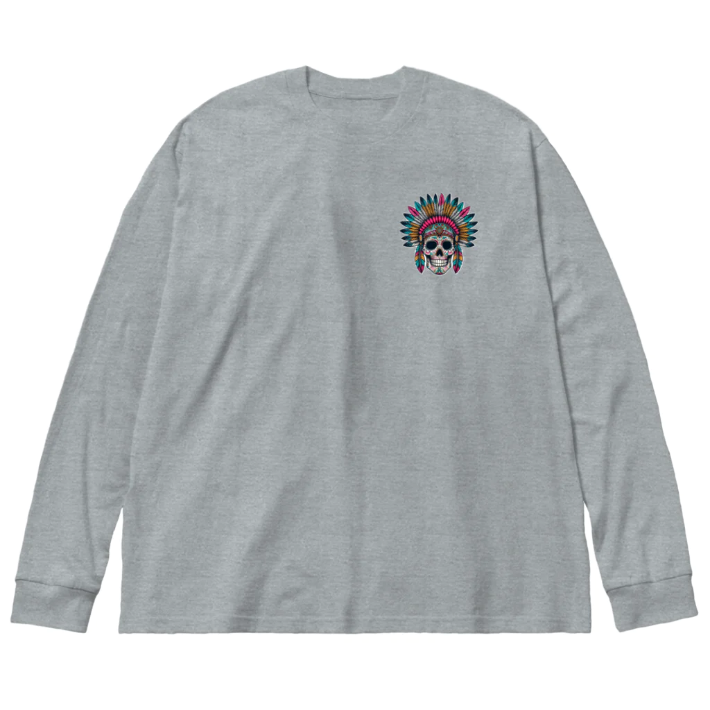 kuramoのカラベラ・スカル Big Long Sleeve T-Shirt