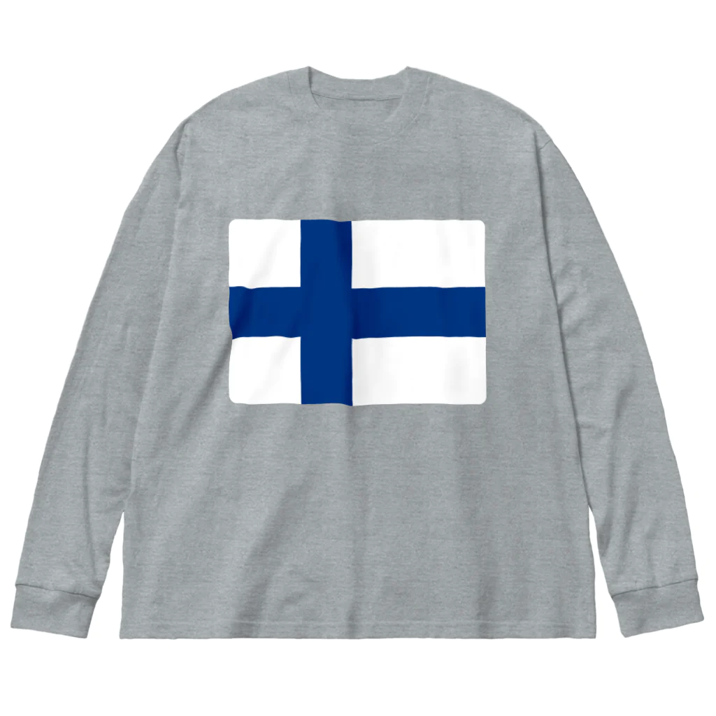 お絵かき屋さんのフィンランドの国旗 Big Long Sleeve T-Shirt