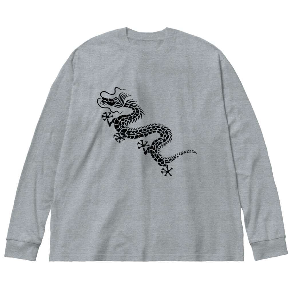 ツバメ堂の昇り龍（黒） Big Long Sleeve T-Shirt