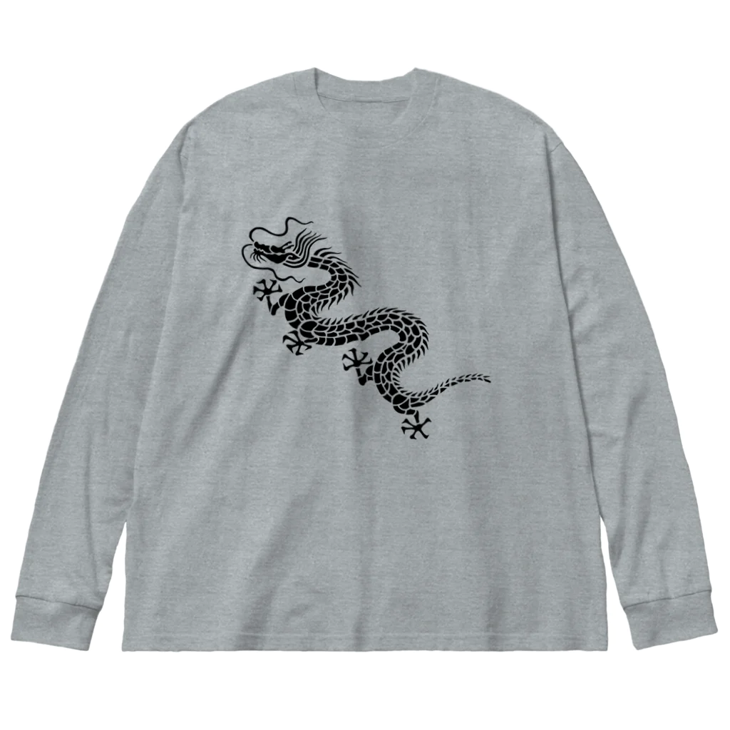 ツバメ堂の昇り龍（黒） Big Long Sleeve T-Shirt