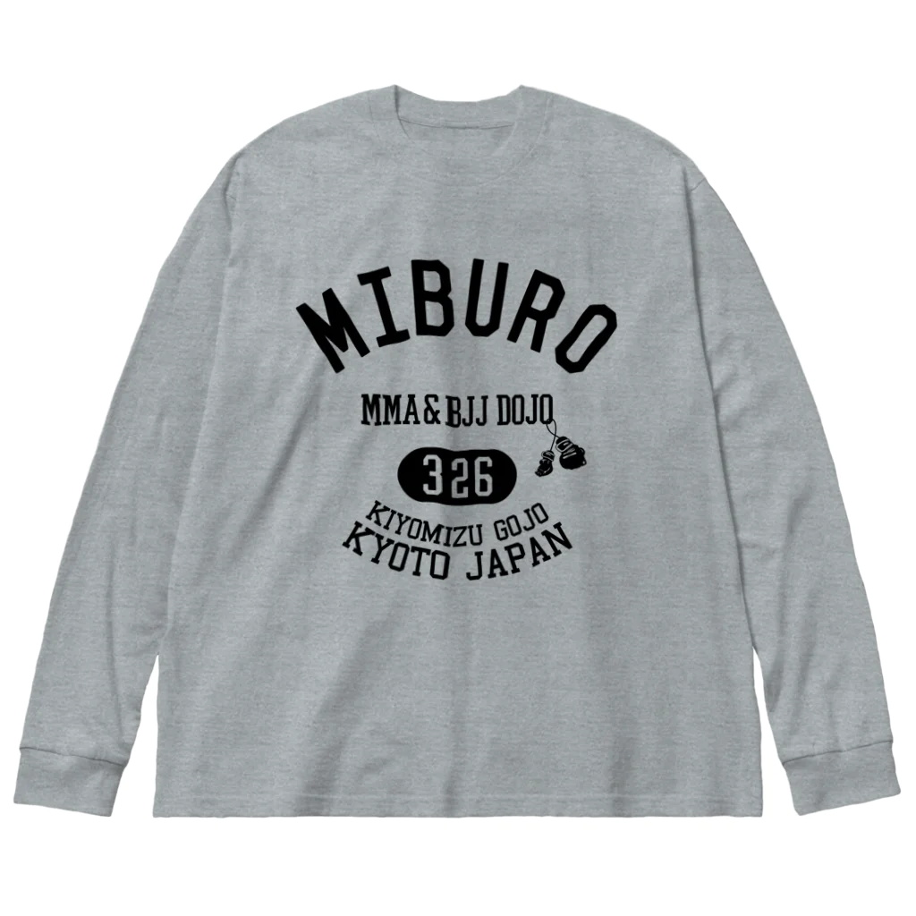 No.326のカレッジロゴ ブラック ビッグシルエットロングスリーブTシャツ