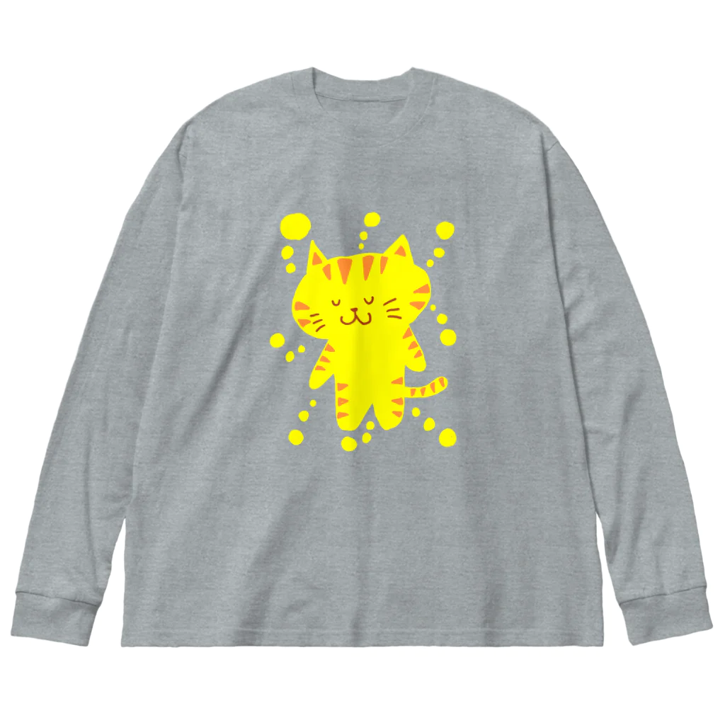 えかきにゃんこのお店♪のきいろいねこ Big Long Sleeve T-Shirt