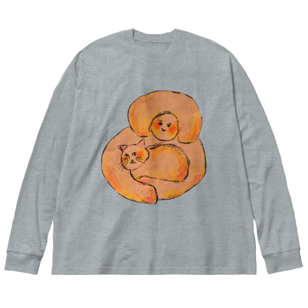 cosakuのねこをだく Big Long Sleeve T-Shirt