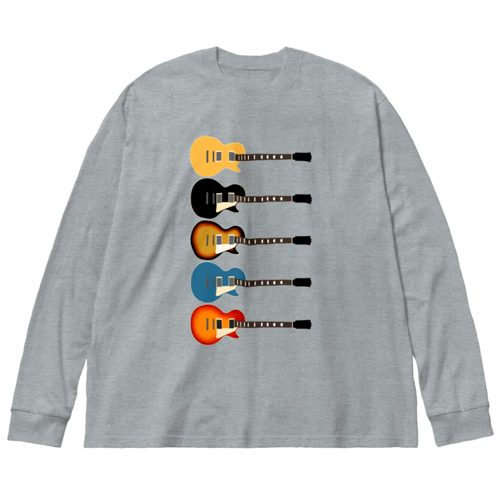 MOCOPOCOのギターがズラリ(色違い) Big Long Sleeve T-Shirt