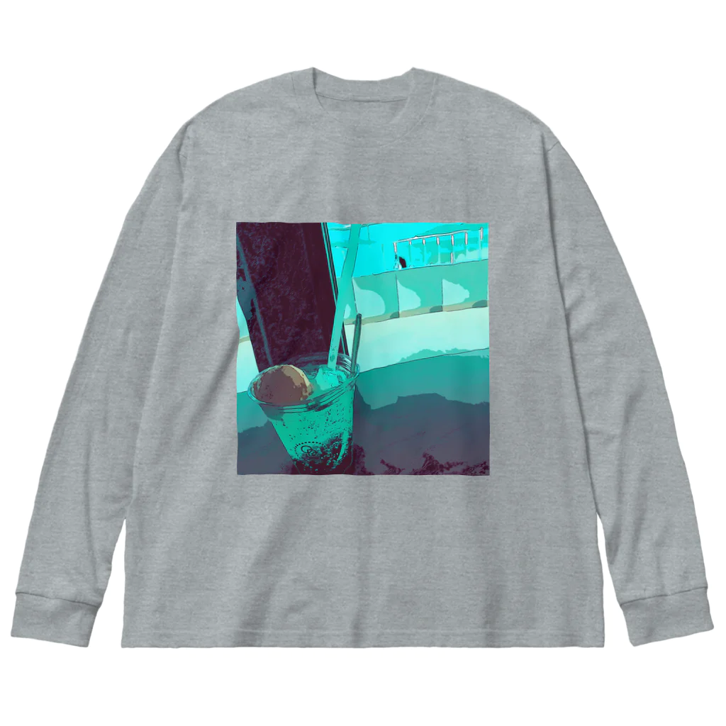 那須華蓮のSUZURIの水色。 Big Long Sleeve T-Shirt