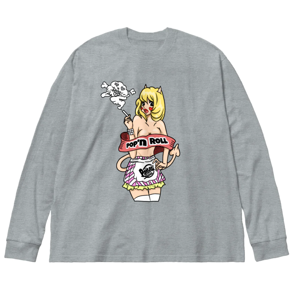 POP'N ROLLのpop'n pinupgirl01 ビッグシルエットロングスリーブTシャツ