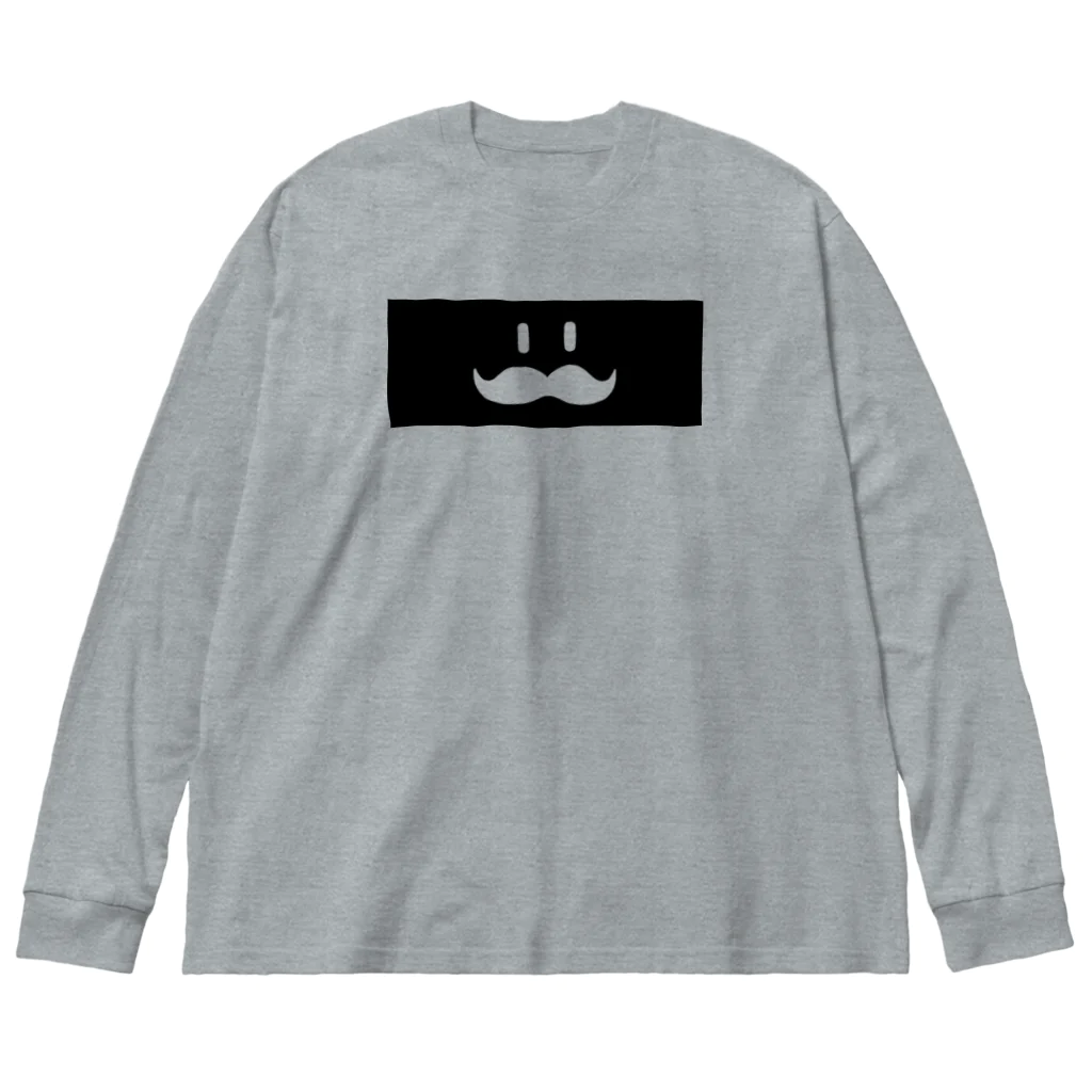 トシゾーのSUZURIのとこのヒゲ（黒帯）透過大 Big Long Sleeve T-Shirt