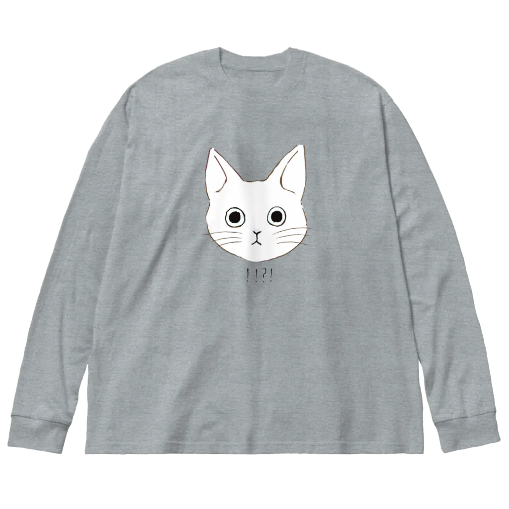 MoFのねここ　surprised ビッグシルエットロングスリーブTシャツ