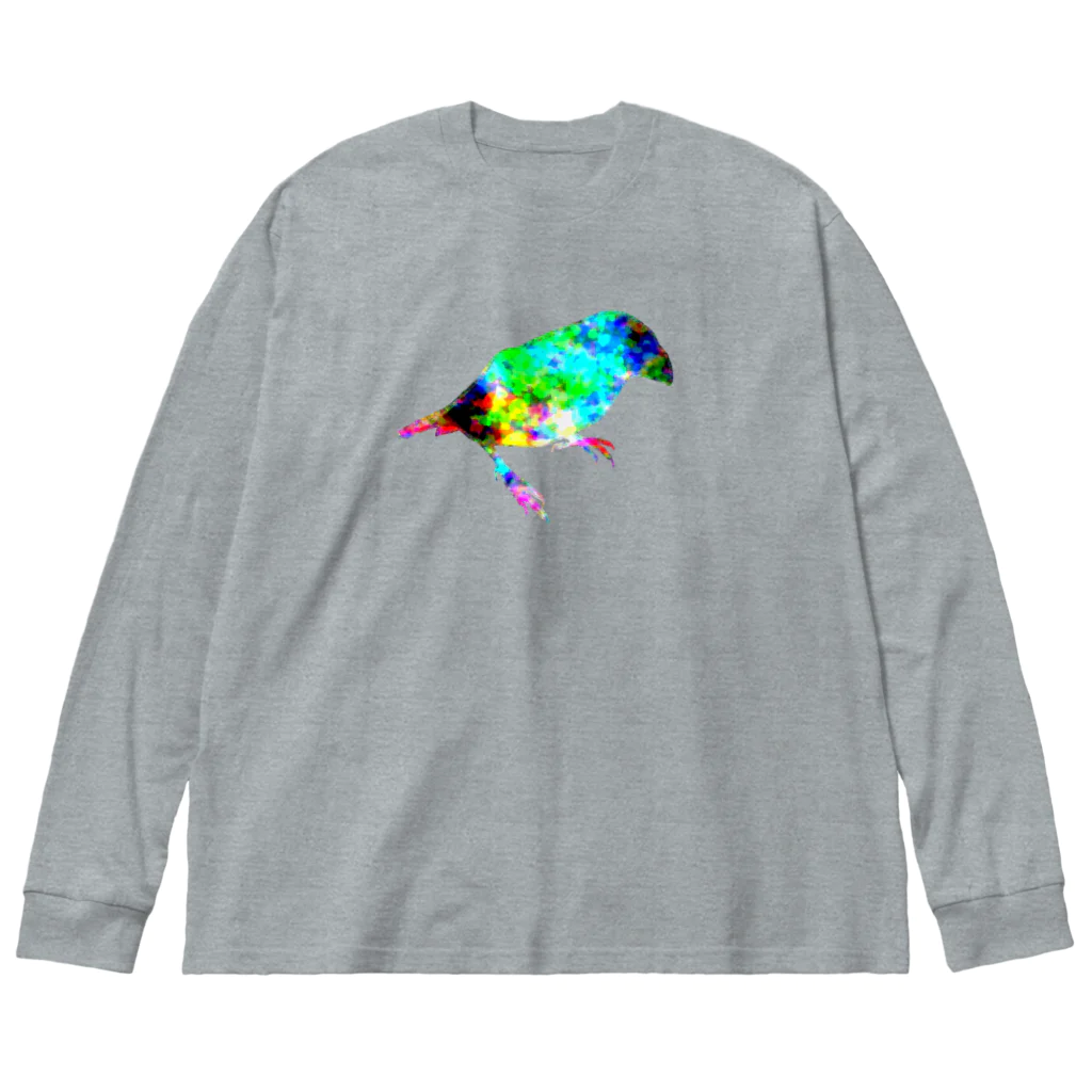 PiZakkuのステンドグラス　鳥 Big Long Sleeve T-Shirt