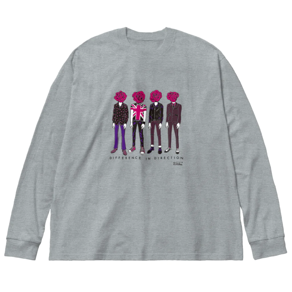 "Witches" Illustrationsの方向性の違い Big Long Sleeve T-Shirt