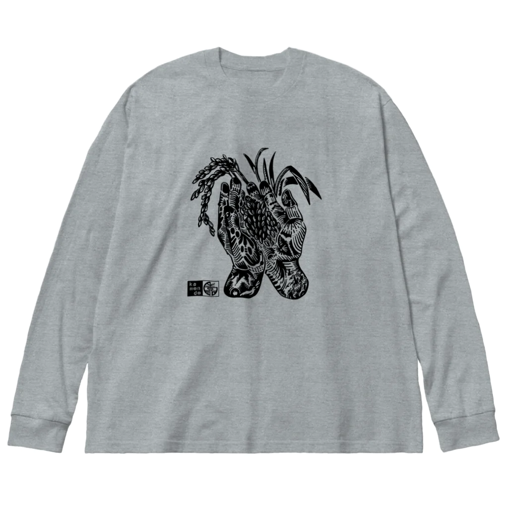 kamondoのmudhands ビッグシルエットロングスリーブTシャツ