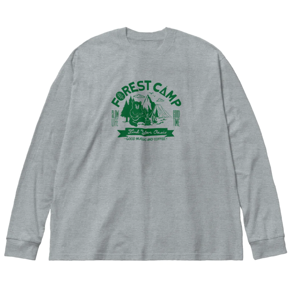 Good Music and Coffee.のFOREST CAMP - GRN Big Long Sleeve T-Shirt