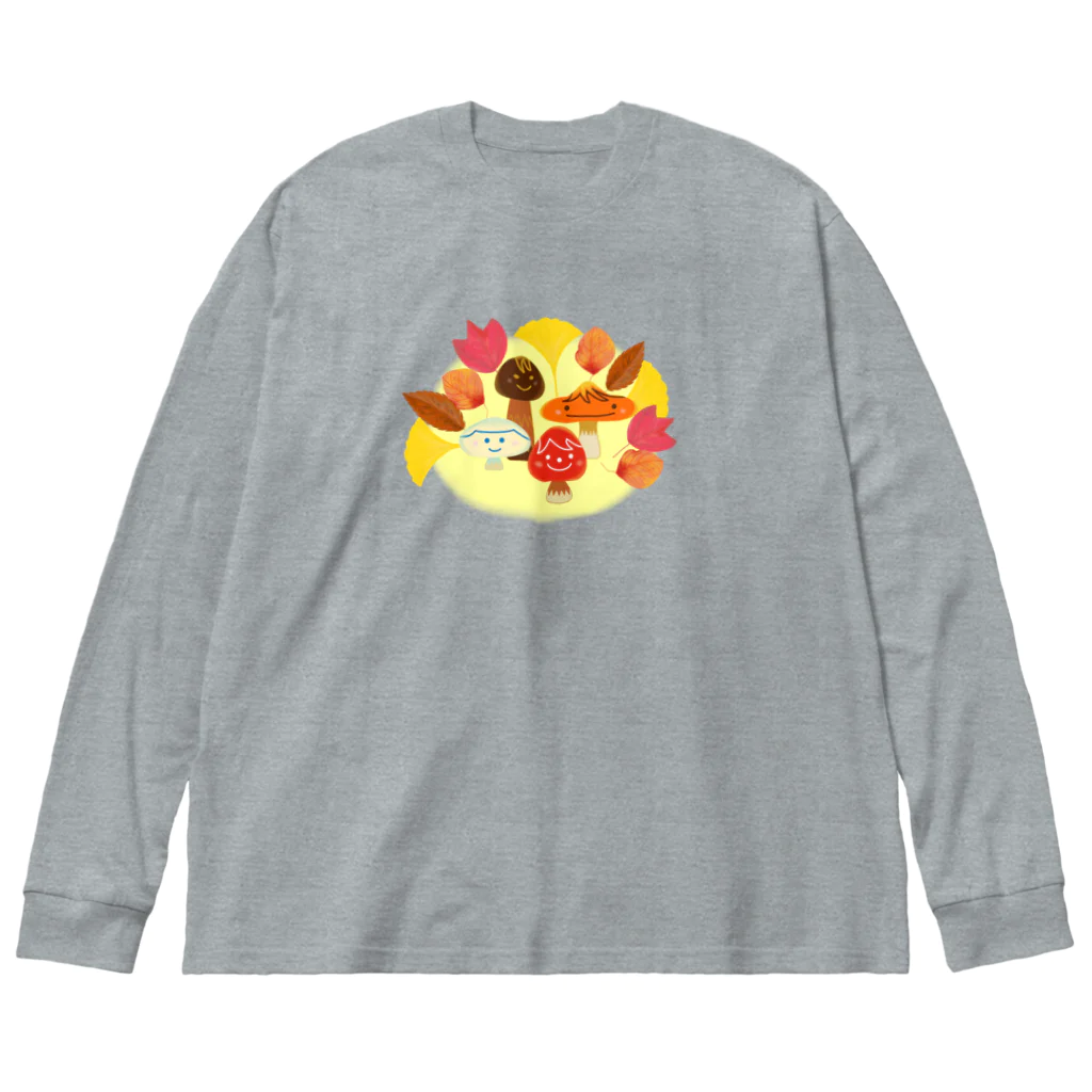 satoharuの木の葉の森のキノコたち Big Long Sleeve T-Shirt