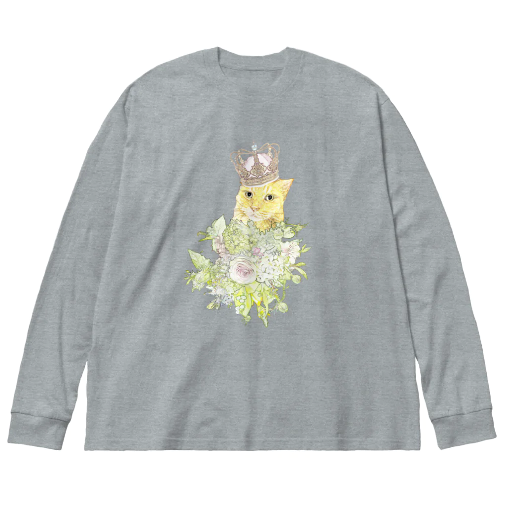 動物好きのゴリラ🦍🍌のジャッキー王子　 ビッグシルエットロングスリーブTシャツ