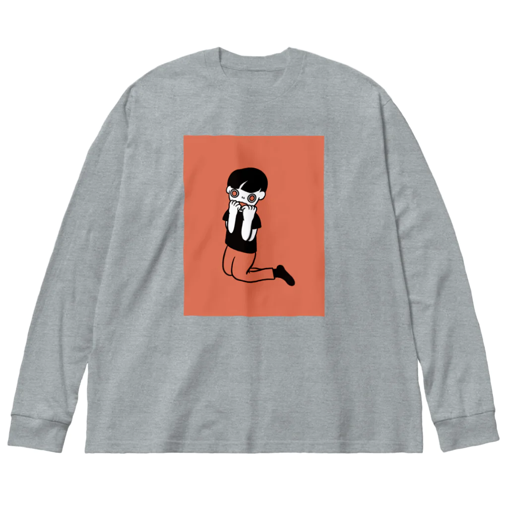 ぴゅるりんこよしだ。のPANIC ビッグシルエットロングスリーブTシャツ